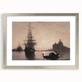 Venetian Harbor at Dusk - Dark Moody Maritime Wall Art Decor