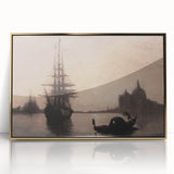 Venetian Harbor at Dusk - Dark Moody Maritime Wall Art Decor