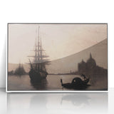 Venetian Harbor at Dusk - Dark Moody Maritime Wall Art Decor