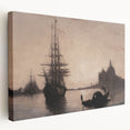 Venetian Harbor at Dusk - Dark Moody Maritime Wall Art Decor
