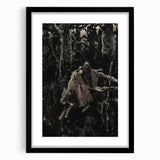 Dark Moody Wall Art - Dramatic Knight and Forest Scene for Interiors