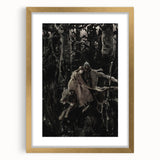 Dark Moody Wall Art - Dramatic Knight and Forest Scene for Interiors
