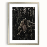 Dark Moody Wall Art - Dramatic Knight and Forest Scene for Interiors