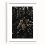 Dark Moody Wall Art - Dramatic Knight and Forest Scene for Interiors