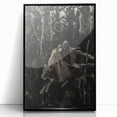 Dark Moody Wall Art - Dramatic Knight and Forest Scene for Interiors