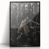 Dark Moody Wall Art - Dramatic Knight and Forest Scene for Interiors