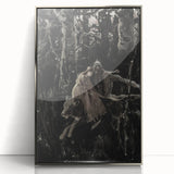 Dark Moody Wall Art - Dramatic Knight and Forest Scene for Interiors