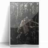 Dark Moody Wall Art - Dramatic Knight and Forest Scene for Interiors