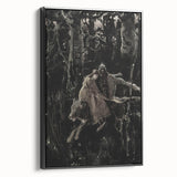 Dark Moody Wall Art - Dramatic Knight and Forest Scene for Interiors