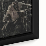 Dark Moody Wall Art - Dramatic Knight and Forest Scene for Interiors
