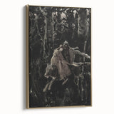 Dark Moody Wall Art - Dramatic Knight and Forest Scene for Interiors