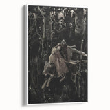 Dark Moody Wall Art - Dramatic Knight and Forest Scene for Interiors