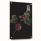 Dark Moody Wall Art - Elegant Botanical Illustration for Refined Decor