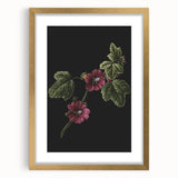 Dark Moody Wall Art - Elegant Botanical Illustration for Refined Decor