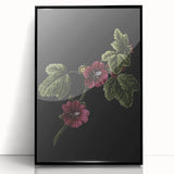 Dark Moody Wall Art - Elegant Botanical Illustration for Refined Decor