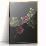 Dark Moody Wall Art - Elegant Botanical Illustration for Refined Decor