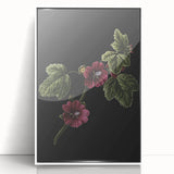 Dark Moody Wall Art - Elegant Botanical Illustration for Refined Decor