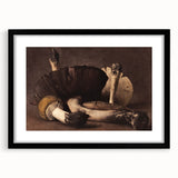 Dark Moody Wall Art: Atmospheric Mushroom Still Life - Moody Art Print