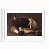 Dark Moody Wall Art: Atmospheric Mushroom Still Life - Moody Art Print