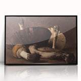 Dark Moody Wall Art: Atmospheric Mushroom Still Life - Moody Art Print