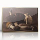 Dark Moody Wall Art: Atmospheric Mushroom Still Life - Moody Art Print