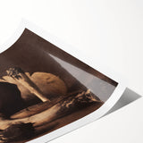 Dark Moody Wall Art: Atmospheric Mushroom Still Life - Moody Art Print