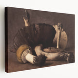 Dark Moody Wall Art: Atmospheric Mushroom Still Life - Moody Art Print