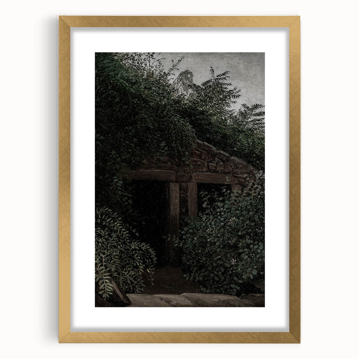 Dark Moody Wall Art - Hidden Forest Retreat for Dramatic Interiors
