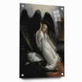 Dark Moody Wall Art - Gothic Guardian Angel Scene for Dramatic Interiors
