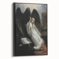 Dark Moody Wall Art - Gothic Guardian Angel Scene for Dramatic Interiors