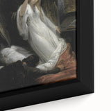 Dark Moody Wall Art - Gothic Guardian Angel Scene for Dramatic Interiors