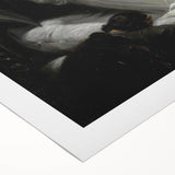 Dark Moody Wall Art - Gothic Guardian Angel Scene for Dramatic Interiors