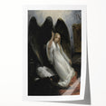Dark Moody Wall Art - Gothic Guardian Angel Scene for Dramatic Interiors