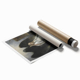 Dark Moody Wall Art - Gothic Guardian Angel Scene for Dramatic Interiors