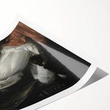 Dark Moody Wall Art - Gothic Guardian Angel Scene for Dramatic Interiors