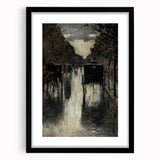 Dark Moody Wall Art - Rainy City Carriage Scene for Timeless Interiors