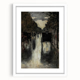 Dark Moody Wall Art - Rainy City Carriage Scene for Timeless Interiors