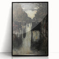 Dark Moody Wall Art - Rainy City Carriage Scene for Timeless Interiors