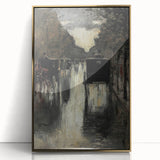 Dark Moody Wall Art - Rainy City Carriage Scene for Timeless Interiors