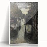 Dark Moody Wall Art - Rainy City Carriage Scene for Timeless Interiors
