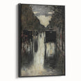 Dark Moody Wall Art - Rainy City Carriage Scene for Timeless Interiors