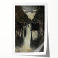 Dark Moody Wall Art - Rainy City Carriage Scene for Timeless Interiors