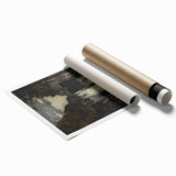 Dark Moody Wall Art - Rainy City Carriage Scene for Timeless Interiors