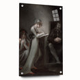 Dark Moody Wall Art - Quiet Reflection with Figures for Elegant Interiors