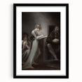 Dark Moody Wall Art - Quiet Reflection with Figures for Elegant Interiors