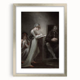 Dark Moody Wall Art - Quiet Reflection with Figures for Elegant Interiors
