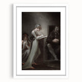 Dark Moody Wall Art - Quiet Reflection with Figures for Elegant Interiors