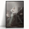 Dark Moody Wall Art - Quiet Reflection with Figures for Elegant Interiors