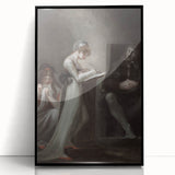 Dark Moody Wall Art - Quiet Reflection with Figures for Elegant Interiors