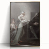 Dark Moody Wall Art - Quiet Reflection with Figures for Elegant Interiors